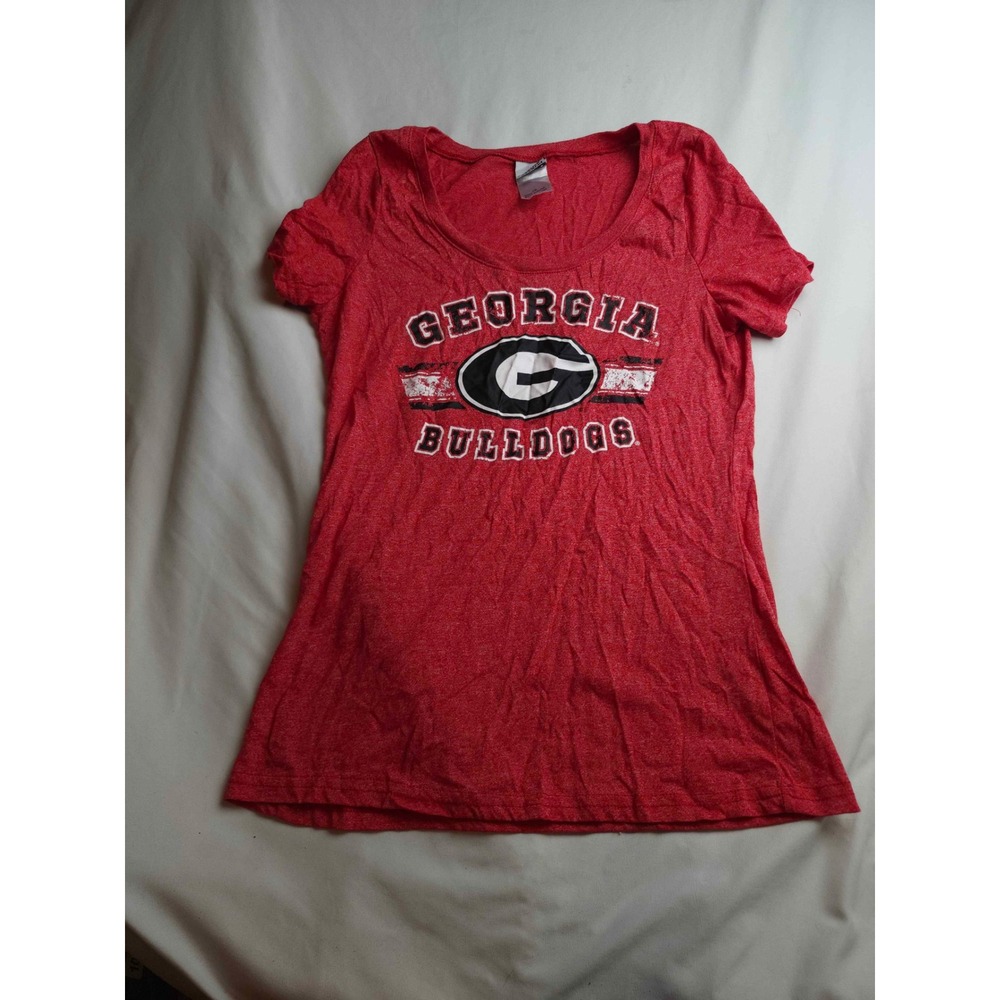 Creative Apparel Concepts Georgia Bulldogs Red Graphic Tee Womens Large